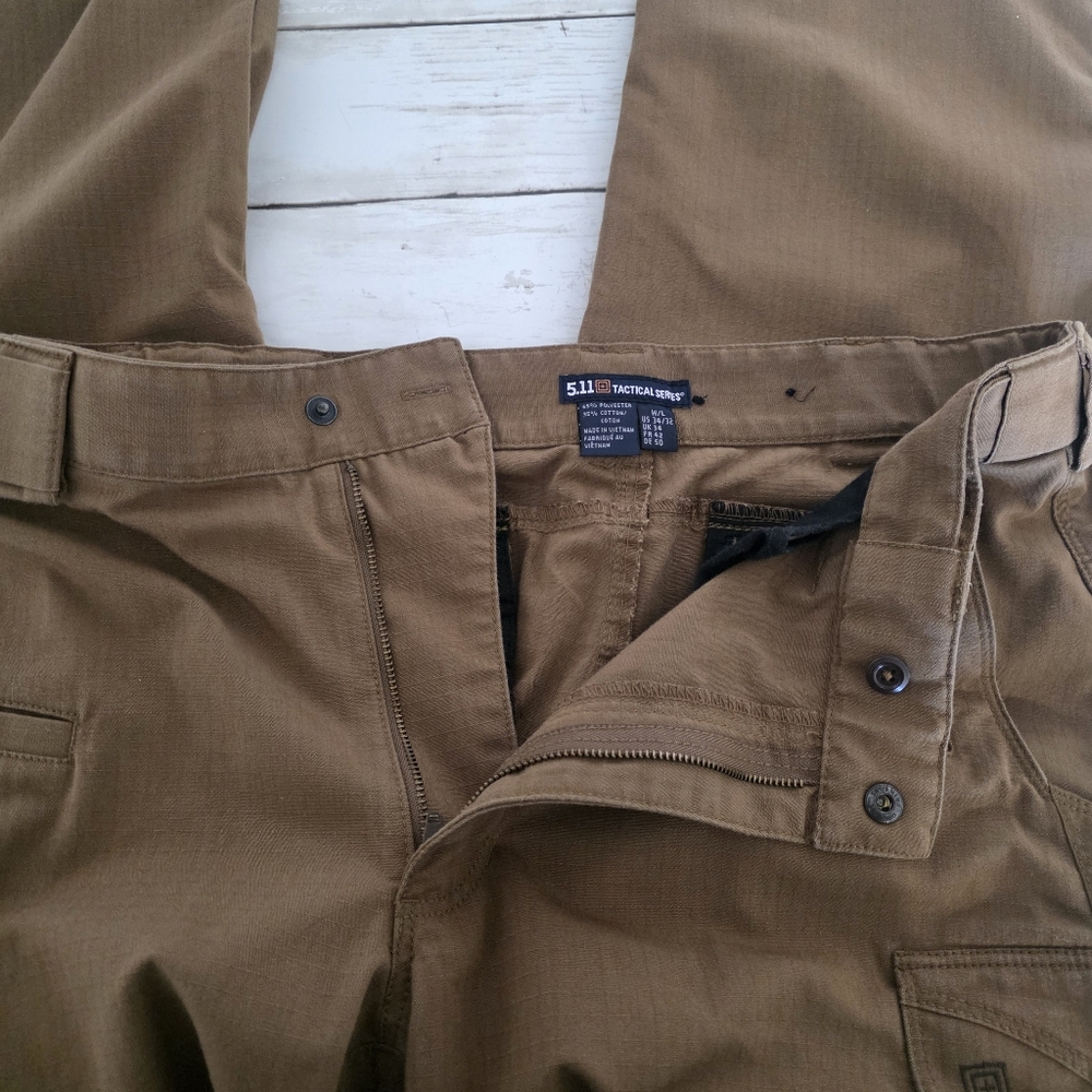 5.11 Tactical Series "Stryke" Cargo Pants Battle Brown Style 74369 Sz 34x32 - Picture 10 of 16